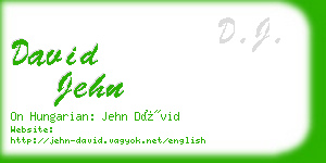 david jehn business card